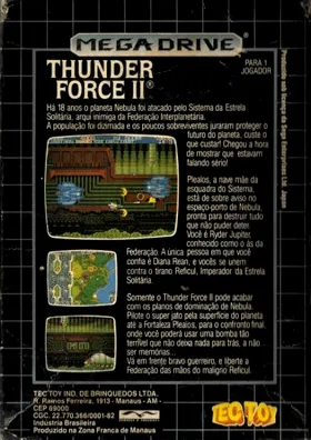 Thunder Force II (USA, Europe) box cover back